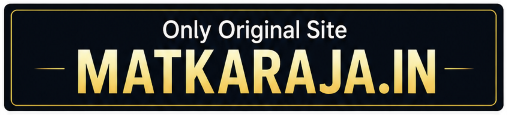 Only Original Site - MATKARAJA.IN
